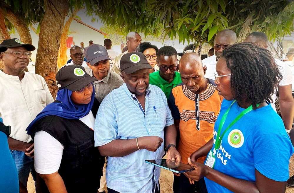 Field visit of the Representative of the United Nations Population Fund (UNFPA) in Guinea-Bissau, the Minister of Economy, Planning and Regional Integration (MEPIR), the representative of the World Bank (WB) in Guinea-Bissau, and the President of the National Statistics Institute (INE)